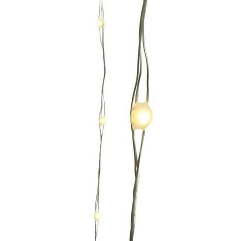 Guirlande lumineuse Durawise à piles 4,95 m Blanc chaud 100 Micro LED CA