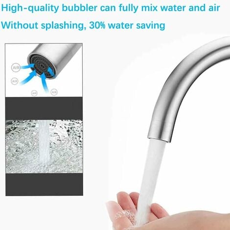 ONECE Robinet Cuisine Rotatif à 360°, Mitigeur Évier Monocommande, Chaude et Froide Réglable, Robinetterie Anti-calcaire pour Cuisine, Robinet Mitigeur Aérateur Démontable, Surface Chromé Brillante