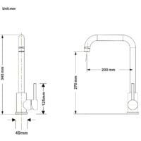 Robinet De Cuisine Mitigeur Monocommande En Laiton Avec Cartouche En Ceramique Et Bec Pivotant 94522917