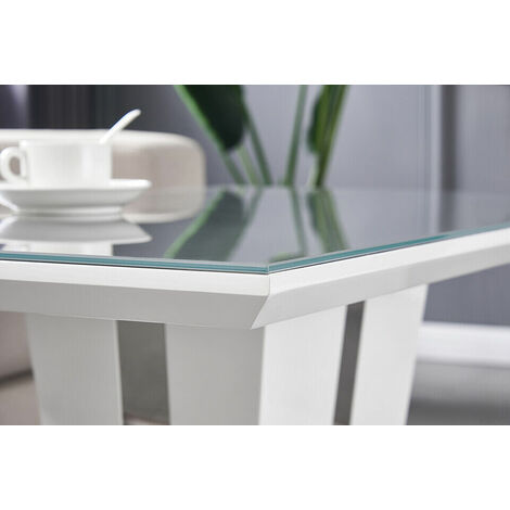 FURNIZONE UK Mateo Grey Glass Coffee Table
