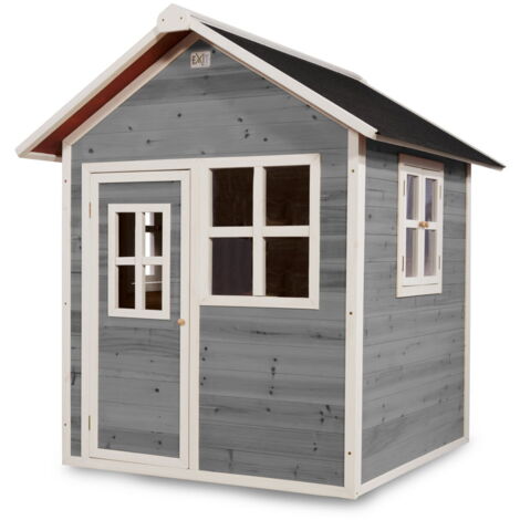Maisonnette en bois pour enfants Loft 100 Gris - Exit Toys