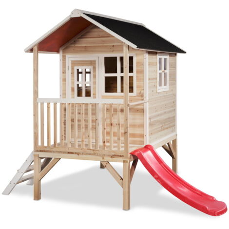 Maisonnette en bois pour enfants Loft 300 Naturel - Exit Toys