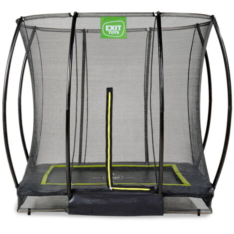 Trampoline enterré EXIT Silhouette 153x214cm avec filet de sécurité - noir