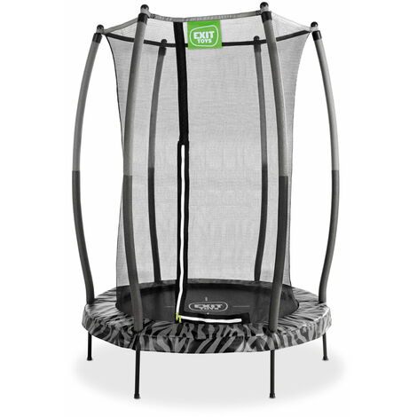 Trampoline EXIT Tiggy junior avec filet de sécurité ø140cm - noir/gris