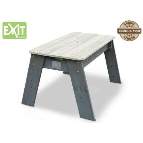Table d'activités sable et eau EXIT Aksent avec parasol et outils de jardinage