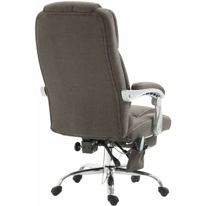 Chaise de bureau massive avec repose-pieds en tissu + différentes couleurs  colore : gris foncé
