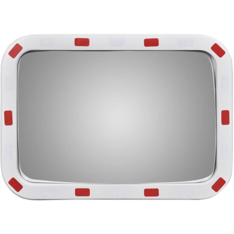 VIDAXL Miroir de trafic convexe d'exterieur Plastique PC Noir 30 cm pas  cher 