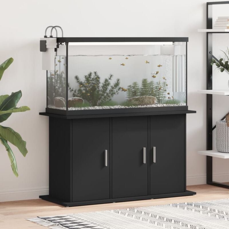 Support pour aquarium noir 101x41x58 cm bois d'ingénierie