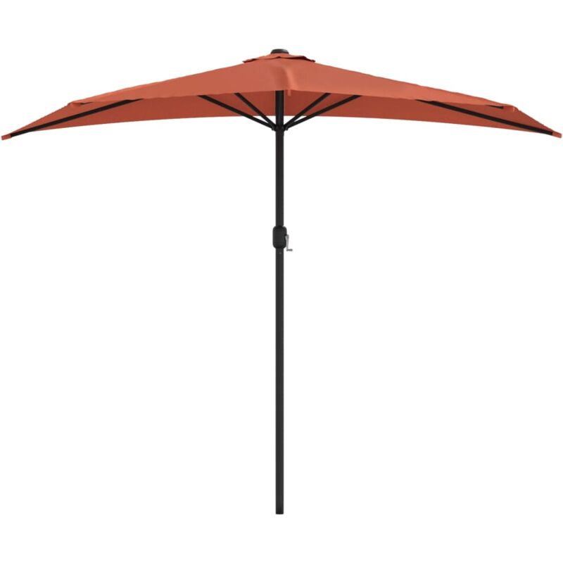 Demi-parasol de Jardin avec Mât Pare-soleil Terrasse Patio Multicolore  vidaXL