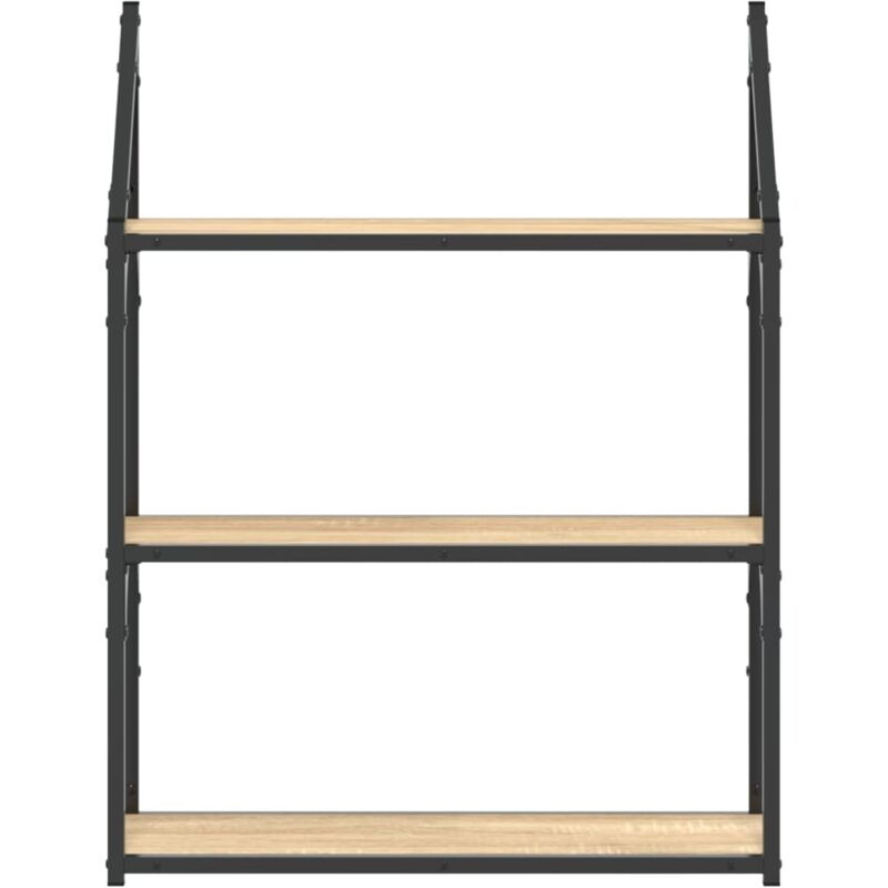 Étagère Murale Flottante CASSI 3 Niveaux – Chêne Sonoma 119 Cm, Style Moderne & Minimaliste