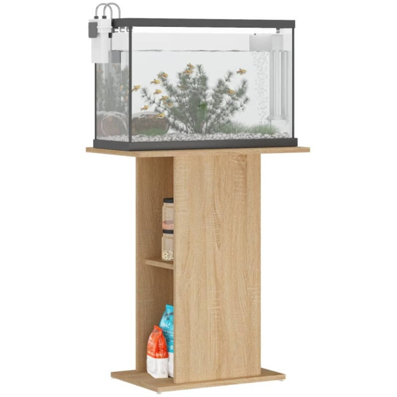 Support pour aquarium chêne sonoma 60,5x36x72,5 cm vidaXL 4