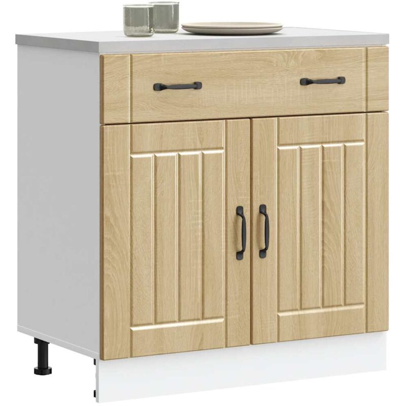vidaXL Armoire de cuisine Lucca chêne sonoma bois ingénierie