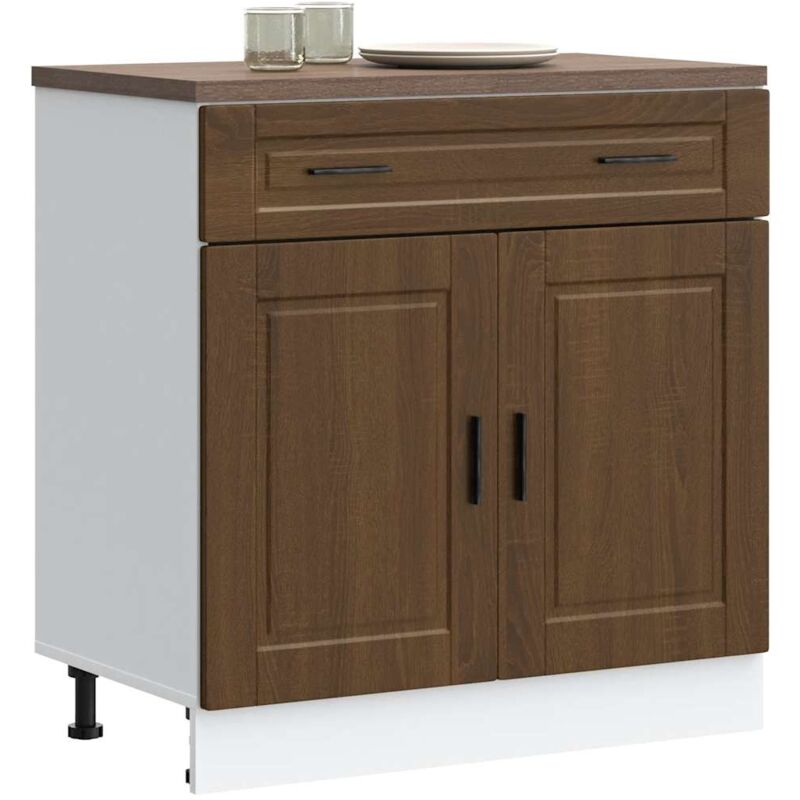 vidaXL Armoire de cuisine Porto chêne marron bois d'ingénierie