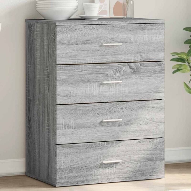 vidaXL Buffet sonoma gris 60x39x80 cm bois d'ingénierie