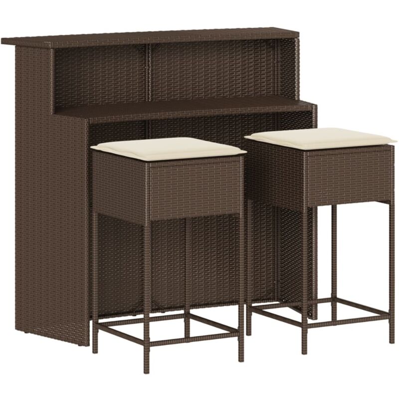 Table de bar extensible 138-204×39×105cm (Noir) - Rangement, LED