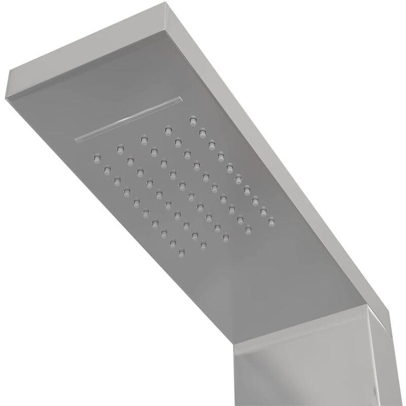 vidaXL Système de panneau de douche Aluminium Mat Blanc