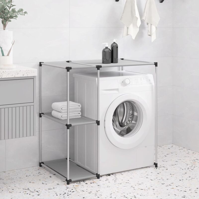 Support de sèche-linge réglable en hauteur – Kit d'empilage portable pour  machine à laver et sèche-linge – Unité de rangement sur pied pour salle de  bain – Étagère de rangement pour machine