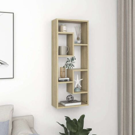 Vidaxl – Étagère murale chêne sonoma 36x16x90 cm – Aggloméré – Charge maximale 40 kg – Installation murale facile