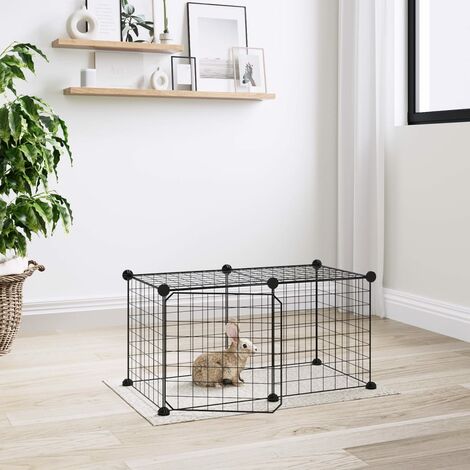 vidaXL Cage métallique et pliable pour chiens XXL