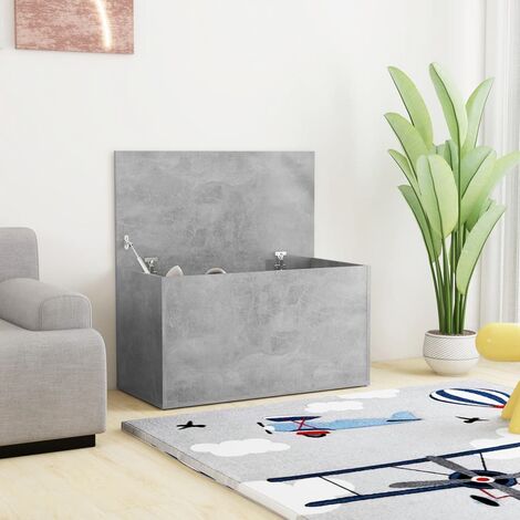 vidaXL Storage Chest Concrete Grey 84x42x46 cm Engineered Wood (1/10)