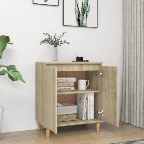 vidaXL Buffet Chêne sonoma 60x35x70 cm Bois d'ingénierie pas cher