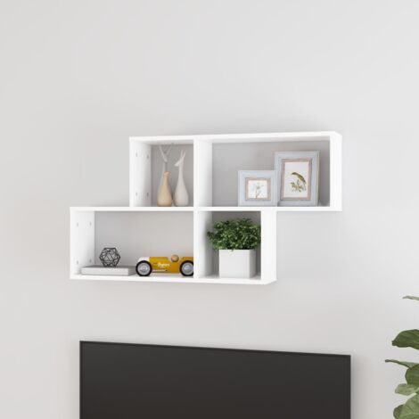 Vidaxl – Étagère murale blanche 100x18x53 cm – Aggloméré – Charge maximale 40 kg – Montage invisible pour installation facile (1/5)