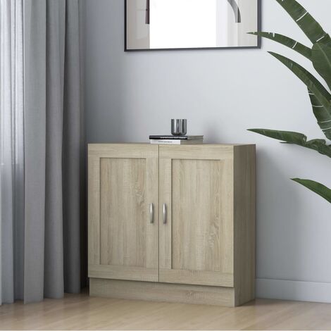 vidaXL Book Cabinet Sonoma Oak 82.5x30.5x80 cm Engineered Wood (1/6)