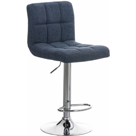 Tabouret de bar Peru revêtement tissu Bleu (1/5)