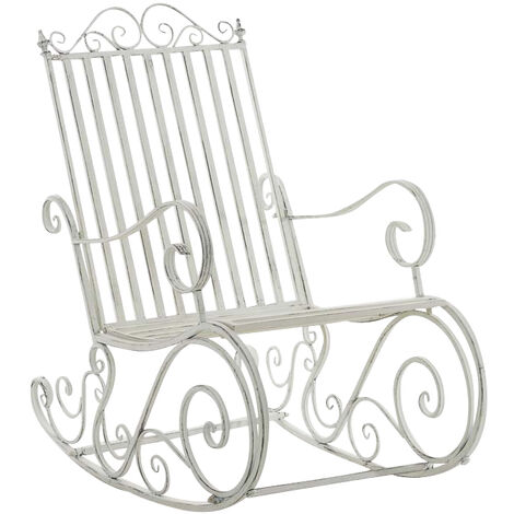 CLP – Chaise à bascule Smilla – Fer laqué – Hauteur 94 cm – Largeur 56 cm – Confort optimal pour intérieur et extérieur