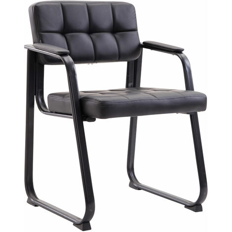 Chaise de visiteur Canada B similicuir Noir