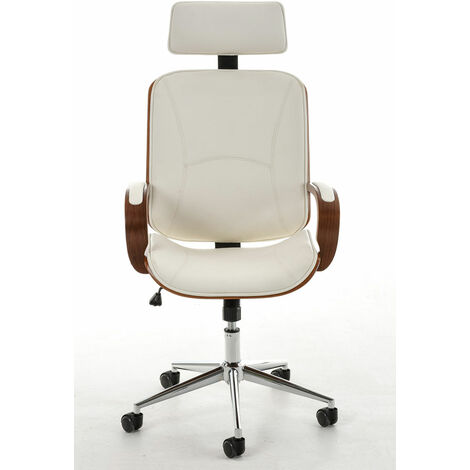CLP – Chaise de bureau ergonomique en cuir écologique – Rembourrage haute qualité – Hauteur réglable 118-125 cm – Rotation 360° – Charge 150 kg