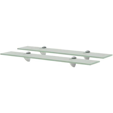 vidaXL Floating Shelves 2 pcs Glass 60x20 cm 8 mm (243797x2)