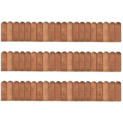 Rouleaux de bordure 3 pcs 120 cm bois de pin imprégné vidaXL