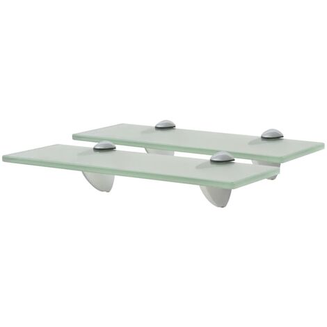 Étagères murales 2 pcs Verre 30 x 10 cm 8 mm vidaXL