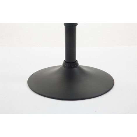 CLP – Lot de 2 tabourets de bar Braga – Hauteur d'assise réglable 63-83 cm – Tissu noir – Pieds en métal trompette – Siège pivotant 360° (1/7)