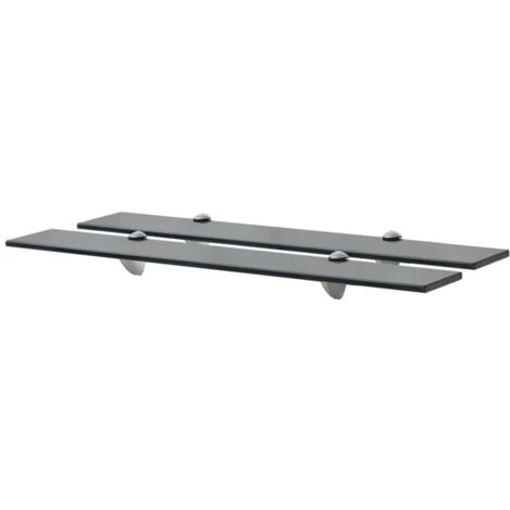 vidaXL Floating Shelves 2 pcs Glass 70x20 cm 8 mm (243790x2)