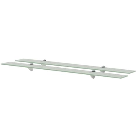 vidaXL Floating Shelves 2 pcs Glass 100x10 cm 8 mm (243777x2)