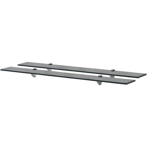vidaXL Floating Shelves 2 pcs Glass 90x20 cm 8 mm (243792x2)