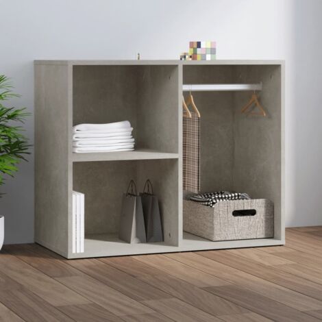Vidaxl – Armoire de dressing gris béton 80x40x65 cm – Bois d'ingénierie – Résistance à l'humidité – Design moderne et fonctionnel