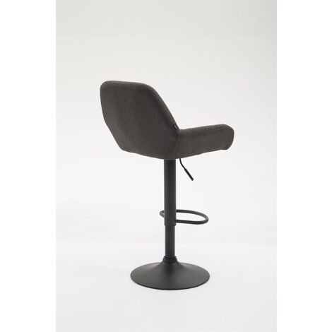 Tabouret de tissu élégant avec jambe et repose-pieds noires différentes couleurs colore : gris foncé