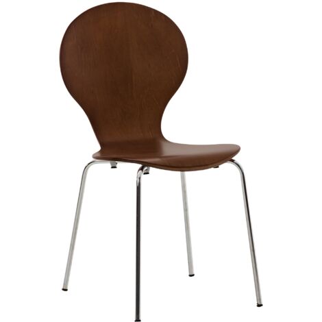 CLP – Chaise pliante empilable en bois et métal chromé – Hauteur d'assise 45 cm – Capacité 120 kg – Design élégant et arrondi (1/5)