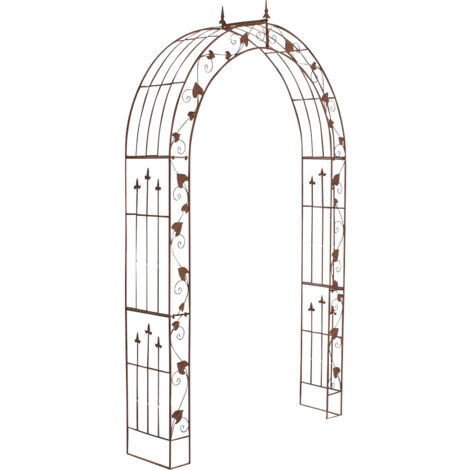Arche de jardin Emma en fer forgé Marron antique