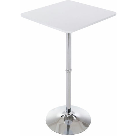 CLP – Table haute carrée 60x60 cm – Hauteur 108 cm – Plateau bois et piétement métal – Pour bars, bistrots, espaces apéritifs (1/7)