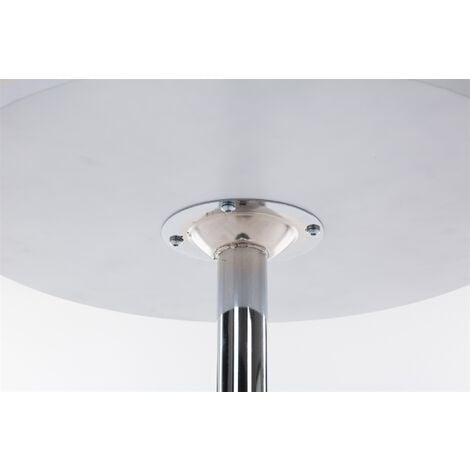 Table de support rond moderne pour bar avec étagère en bois différentes couleurs colore : Blanc