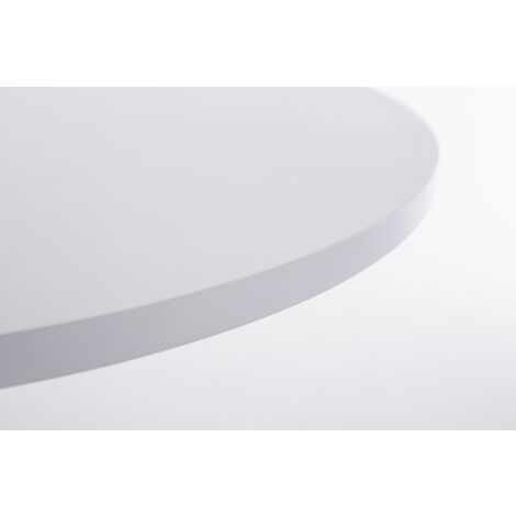 Table de support rond moderne pour bar avec étagère en bois différentes couleurs colore : Blanc
