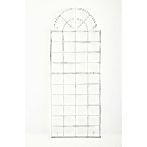 CLP – Treillis en fer 180 cm – Finition patine antique – Fixation murale pour plantes grimpantes – Stable et facile à assembler