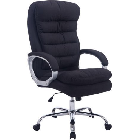 Fauteuil de bureau XXL Vancouver Tissu Noir
