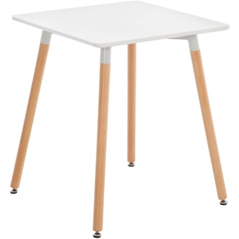 CLP – Table de salle à manger carrée 60 cm en bois – Design moderne scandinave – Pieds réglables pour stabilité – Disponible en plusieurs couleurs (1/5)