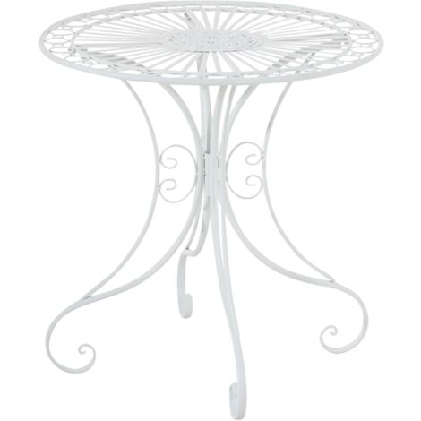 CLP – Table de jardin en fer forgé – Style antique – Hauteur 73 cm – Largeur 70 cm – Profondeur 70 cm – Pour usage extérieur