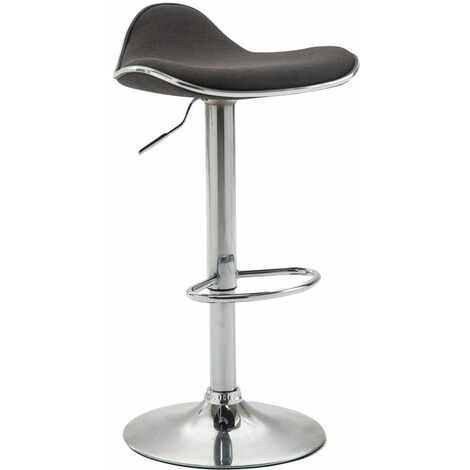 Tabouret en acier avec des formes particulières avec différentes couleurs siège en tissu colore : gris foncé (1/5)
